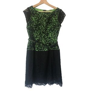 Nanette Lepore Black/Green dress size 4